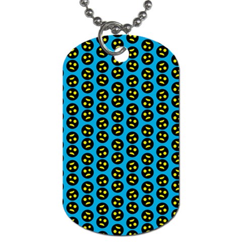0059 Comic Head Bothered Smiley Pattern Dog Tag (One Side) from ArtsNow.com Front