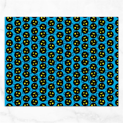 0059 Comic Head Bothered Smiley Pattern Rectangular Jigsaw Puzzl from ArtsNow.com Front