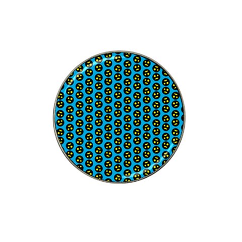 0059 Comic Head Bothered Smiley Pattern Hat Clip Ball Marker (4 pack) from ArtsNow.com Front
