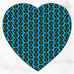 0059 Comic Head Bothered Smiley Pattern Jigsaw Puzzle (Heart)