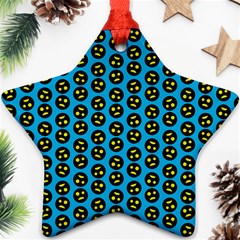 0059 Comic Head Bothered Smiley Pattern Star Ornament (Two Sides) from ArtsNow.com Front