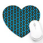 0059 Comic Head Bothered Smiley Pattern Heart Mousepads