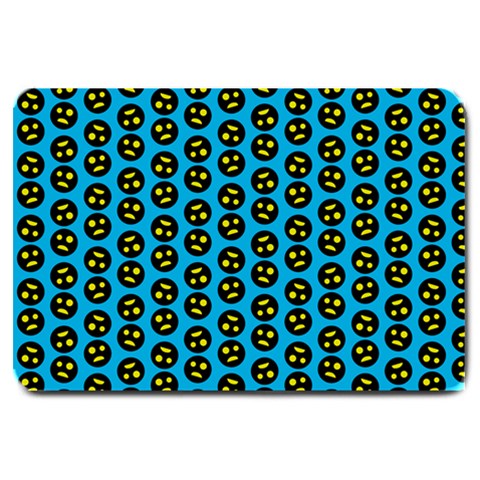 0059 Comic Head Bothered Smiley Pattern Large Doormat  from ArtsNow.com 30 x20  Door Mat
