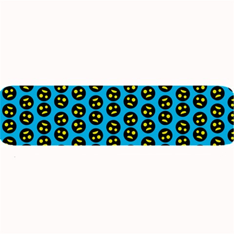 0059 Comic Head Bothered Smiley Pattern Large Bar Mats from ArtsNow.com 32 x8.5  Bar Mat