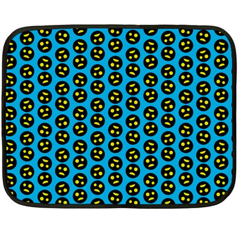 0059 Comic Head Bothered Smiley Pattern Double Sided Fleece Blanket (Mini)  from ArtsNow.com 35 x27  Blanket Front