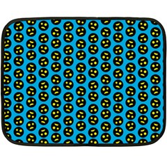 0059 Comic Head Bothered Smiley Pattern Double Sided Fleece Blanket (Mini)  from ArtsNow.com 35 x27  Blanket Front