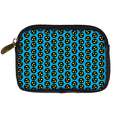 0059 Comic Head Bothered Smiley Pattern Digital Camera Leather Case from ArtsNow.com Front