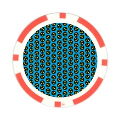 0059 Comic Head Bothered Smiley Pattern Poker Chip Card Guard (10 pack) from ArtsNow.com Back