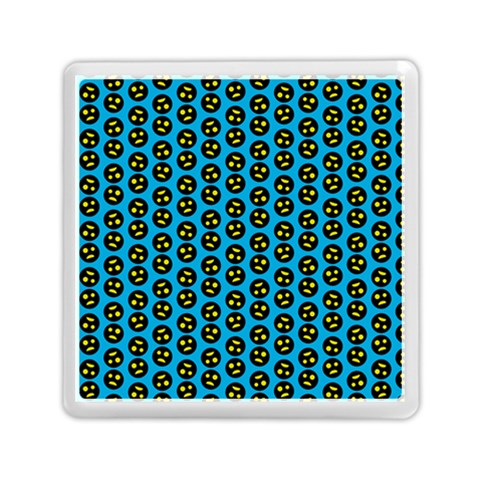 0059 Comic Head Bothered Smiley Pattern Memory Card Reader (Square) from ArtsNow.com Front