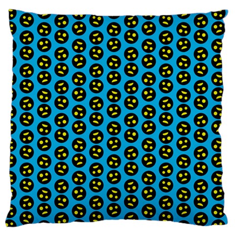 0059 Comic Head Bothered Smiley Pattern Large Cushion Case (One Side) from ArtsNow.com Front