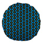 0059 Comic Head Bothered Smiley Pattern Large 18  Premium Round Cushions