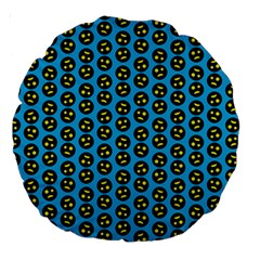0059 Comic Head Bothered Smiley Pattern Large 18  Premium Round Cushions from ArtsNow.com Back