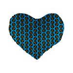 0059 Comic Head Bothered Smiley Pattern Standard 16  Premium Heart Shape Cushions