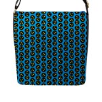 0059 Comic Head Bothered Smiley Pattern Flap Closure Messenger Bag (L)