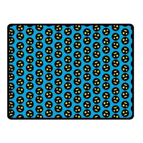 0059 Comic Head Bothered Smiley Pattern Double Sided Fleece Blanket (Small)  from ArtsNow.com 45 x34  Blanket Front