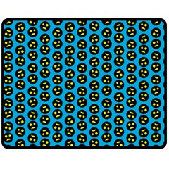 0059 Comic Head Bothered Smiley Pattern Double Sided Fleece Blanket (Medium)  from ArtsNow.com 58.8 x47.4  Blanket Front