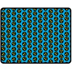 0059 Comic Head Bothered Smiley Pattern Double Sided Fleece Blanket (Medium) 