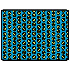 0059 Comic Head Bothered Smiley Pattern Double Sided Fleece Blanket (Large)  from ArtsNow.com 80 x60  Blanket Front