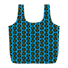 0059 Comic Head Bothered Smiley Pattern Full Print Recycle Bag (L) from ArtsNow.com Front