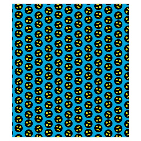 0059 Comic Head Bothered Smiley Pattern Drawstring Pouch (Small) from ArtsNow.com Back
