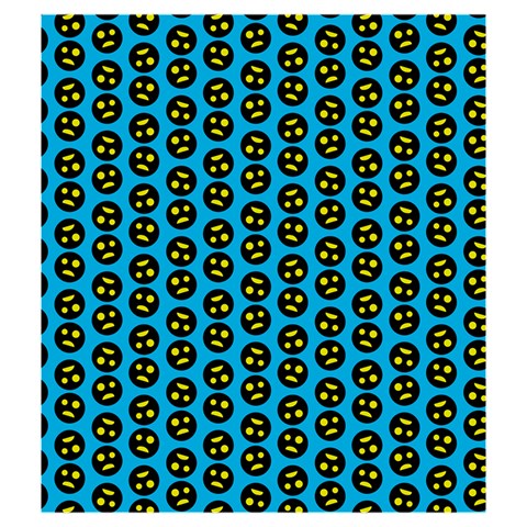 0059 Comic Head Bothered Smiley Pattern Drawstring Pouch (Medium) from ArtsNow.com Front