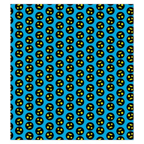0059 Comic Head Bothered Smiley Pattern Drawstring Pouch (Large) from ArtsNow.com Back