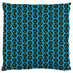 0059 Comic Head Bothered Smiley Pattern Large Flano Cushion Case (Two Sides)