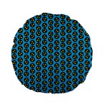 0059 Comic Head Bothered Smiley Pattern Standard 15  Premium Flano Round Cushions