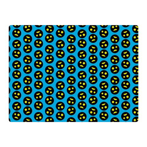 0059 Comic Head Bothered Smiley Pattern Double Sided Flano Blanket (Mini)  from ArtsNow.com 35 x27  Blanket Front