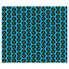 0059 Comic Head Bothered Smiley Pattern Zipper Large Tote Bag from ArtsNow.com Front