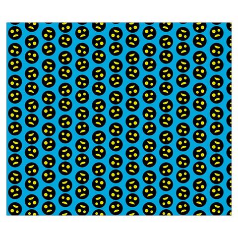 0059 Comic Head Bothered Smiley Pattern Zipper Large Tote Bag from ArtsNow.com Back