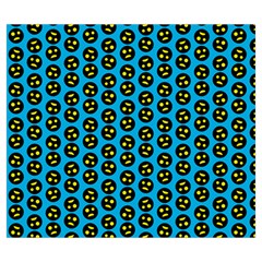0059 Comic Head Bothered Smiley Pattern Zipper Large Tote Bag from ArtsNow.com Back