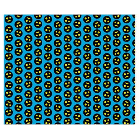 0059 Comic Head Bothered Smiley Pattern Zipper Medium Tote Bag from ArtsNow.com Front