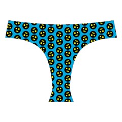0059 Comic Head Bothered Smiley Pattern Cross Back Hipster Bikini Set from ArtsNow.com Front Under