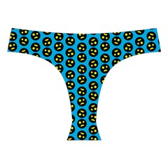 0059 Comic Head Bothered Smiley Pattern Cross Back Hipster Bikini Set from ArtsNow.com Front Under