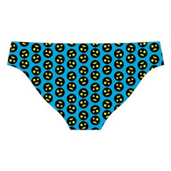 0059 Comic Head Bothered Smiley Pattern Cross Back Hipster Bikini Set from ArtsNow.com Back Under
