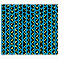 0059 Comic Head Bothered Smiley Pattern Roll Up Canvas Pencil Holder (S) from ArtsNow.com Front