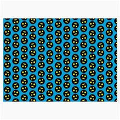 0059 Comic Head Bothered Smiley Pattern Roll Up Canvas Pencil Holder (M) from ArtsNow.com Front