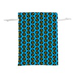 0059 Comic Head Bothered Smiley Pattern Lightweight Drawstring Pouch (L)