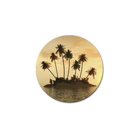 Tropical Island Golf Ball Marker from ArtsNow.com Front