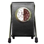 Floral Deco Pen Holder Desk Clock