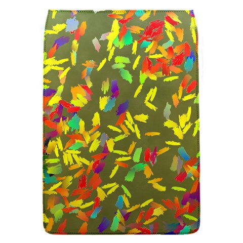 Colorful brush strokes painting on a green background                                                   BlackBerry Q10 Hardshell Case from ArtsNow.com Front