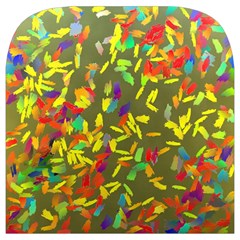 Colorful brush strokes painting on a green background                                                 Toiletries Pouch from ArtsNow.com Cover