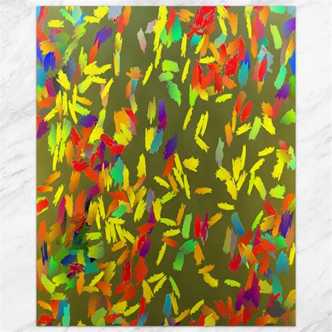 Colorful brush strokes painting on a green background                                                    Canvas 16  x 20  from ArtsNow.com 15.75 x19.29  Canvas - 1