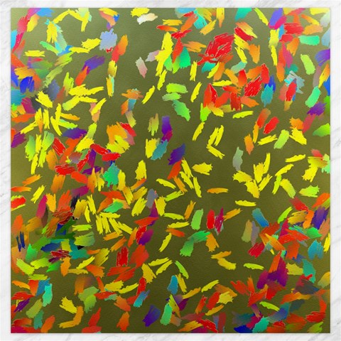 Colorful brush strokes painting on a green background                                                    Canvas 20  x 20  from ArtsNow.com 19 x19.27  Canvas - 1