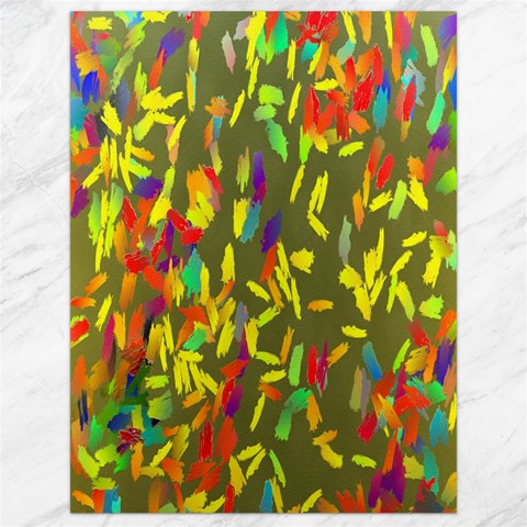 Colorful brush strokes painting on a green background                                                    Canvas 18  x 24  from ArtsNow.com 17.8 x23.08  Canvas - 1