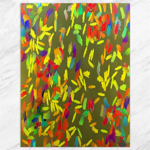 Colorful brush strokes painting on a green background                                                    Canvas 36  x 48  from ArtsNow.com 35.26 x46.15  Canvas - 1