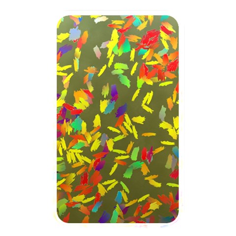 Colorful brush strokes painting on a green background                                                    Memory Card Reader (Rectangular) from ArtsNow.com Front