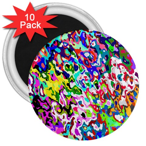 Colorful paint texture                                                    3  Magnet (10 pack) from ArtsNow.com Front