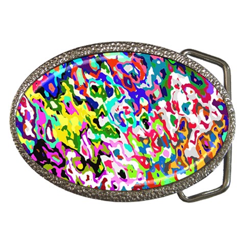 Colorful paint texture                                                    Belt Buckle from ArtsNow.com Front